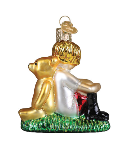 Ornement en verre, Christopher et Winnie l'Ourson par Disney