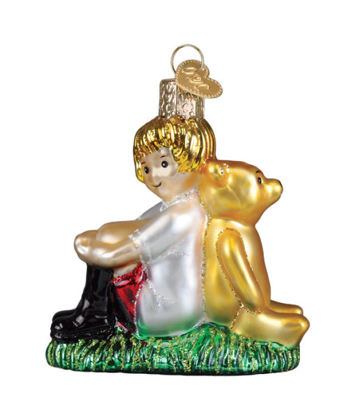 Ornement en verre, Christopher et Winnie l'Ourson par Disney