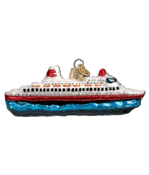 Ornement en verre, bateau de croisière