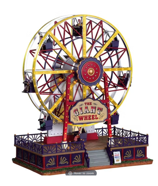 Pièce de table animée et musicale illuminée, Grande Roue