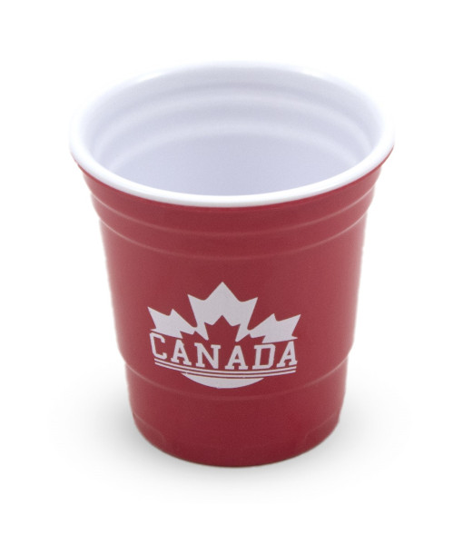 Verrre à Shot Souvenir, Gobelet Rouge Solo, avec Motif Canadien