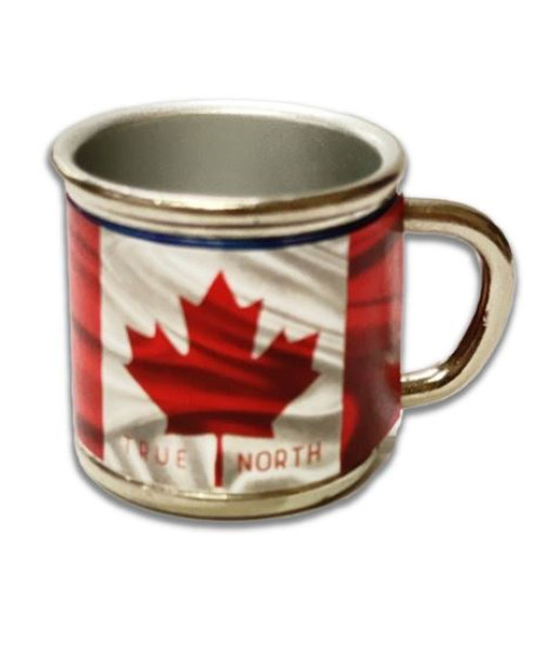 Aimant de frigo, une mini tasse avec le drapeau du Canada