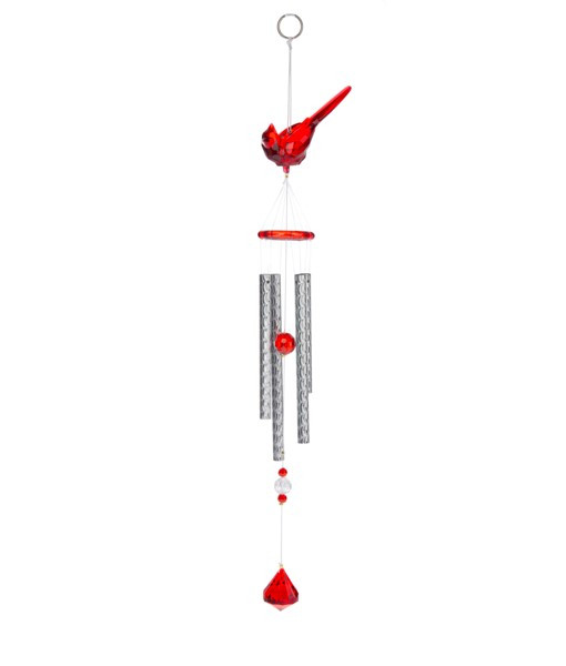 Cardinal Windchimes, 1pc