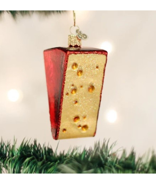 Ornement en verre, tranche de fromage.
