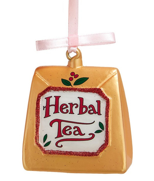 Ornement en verre, Sachet de thé en verre, Thé aux herbes.