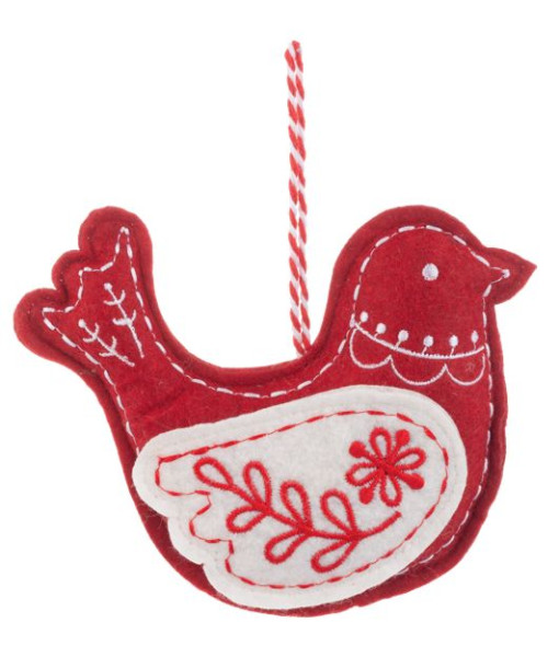 Ornement en tissu, oiseau nordique.