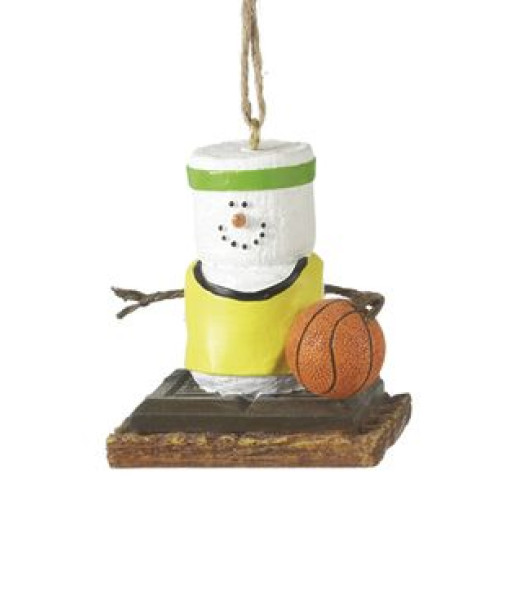 Ornement de sport d’équipe S’mores, basketball. 