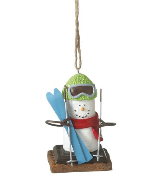 Ornement de sport d'hiver S'mores, Skieur.