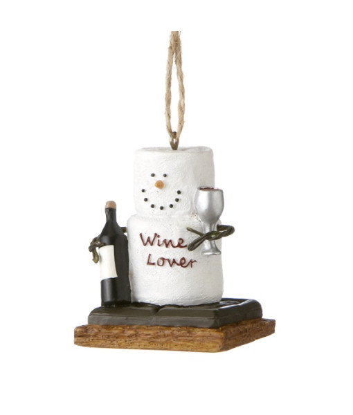 Ornement amateur de vin S'mores.