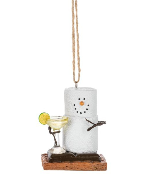 Ornement S'mores Happy Hour avec une Margarita.