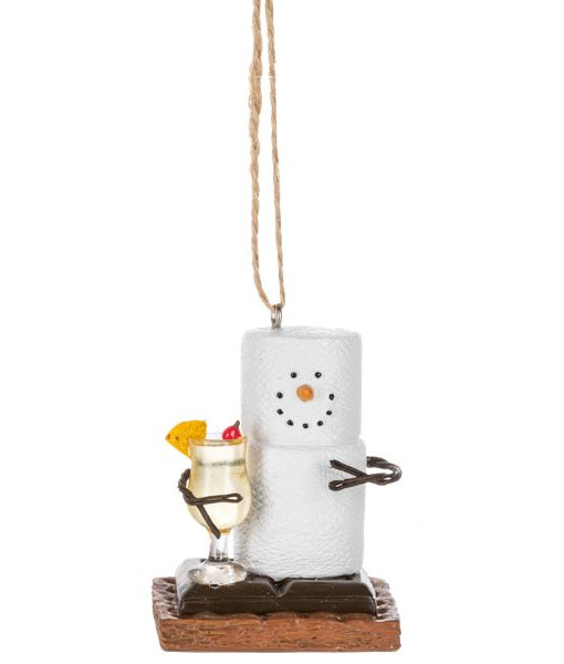 Ornement Happy Hour S'mores avec un punch aux fruits