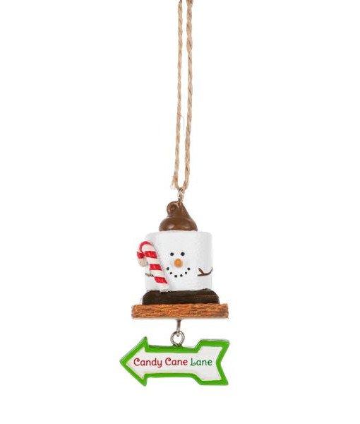Ornement Mini S'mores avec Panneaux, (Candy Cane Lane).