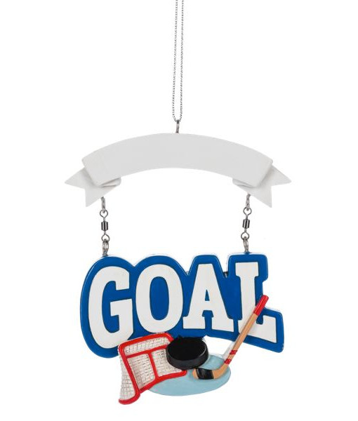 Ornement personnalisable, filet de but de hockey