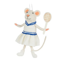 Ornement en feutre de laine, Souris de tennis