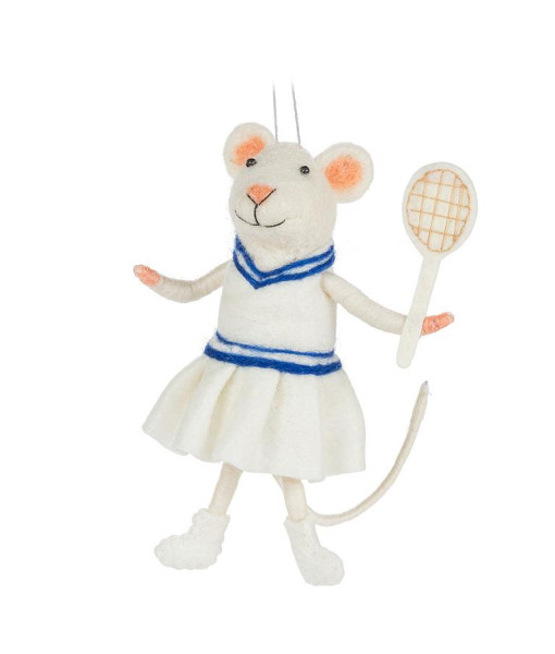 Ornement en feutre de laine, Souris de tennis