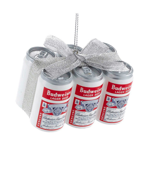Ornement en plastique, canettes vintage Budweiser