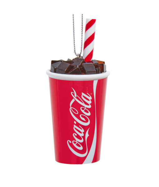Ornement en plastique, gobelet Coca-Cola® avec paille