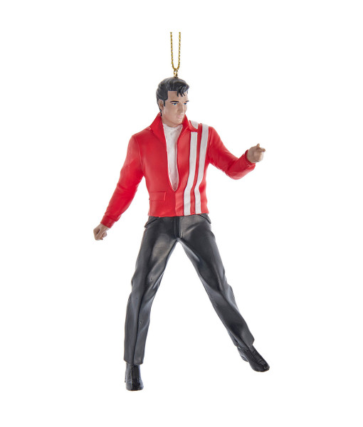 Ornement en résine, combinaison de speedway d'Elvis Presley®.