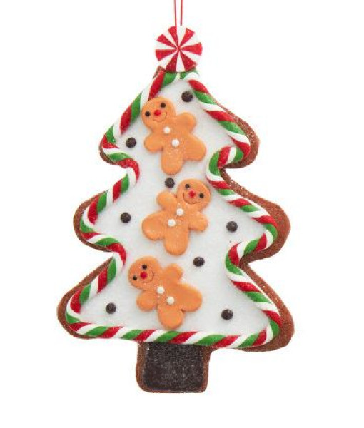Ornement d'arbre en bonbons et beignets.