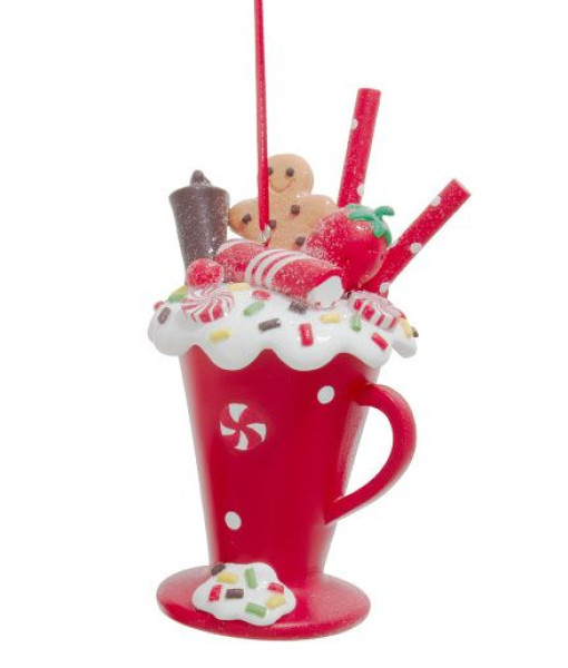 Ornement Coupe de Bonbons Rouge.