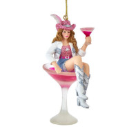 Cowgirl sur verre à martini