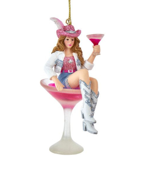 Cowgirl sur verre à martini