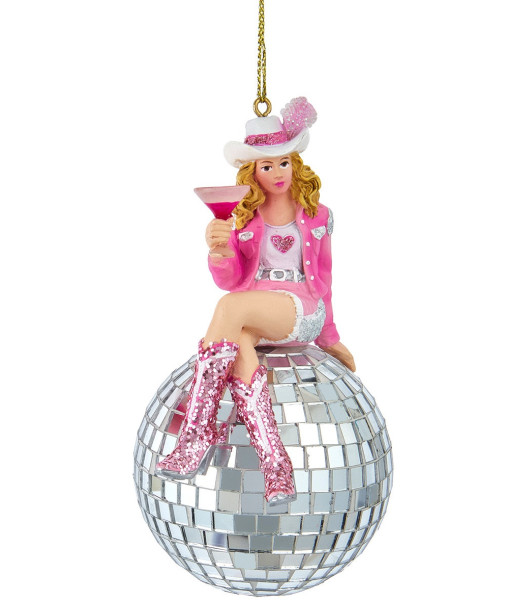 Cowgirl sur boule à facettes