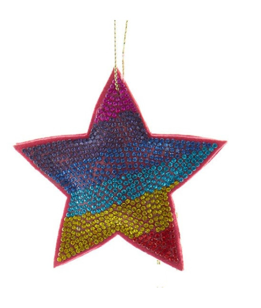 Collection Bedazzled™ Étoile. Ornement en peluche réversible