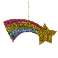 Collection Bedazzled™ , Etoile filante, Ornement en peluche réversible