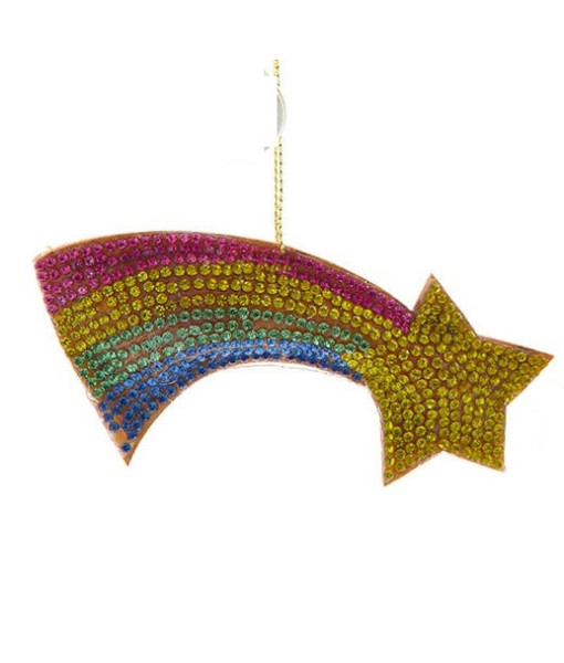 Collection Bedazzled™ , Etoile filante, Ornement en peluche réversible
