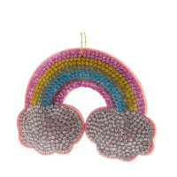 Collection Bedazzled™ Arc-en-ciel. Ornement en peluche réversible