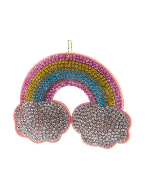 Collection Bedazzled™ Arc-en-ciel. Ornement en peluche réversible