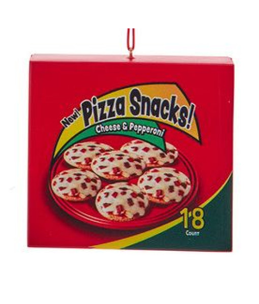 Ornement en plastique, aliments surgelés, snacks pizza