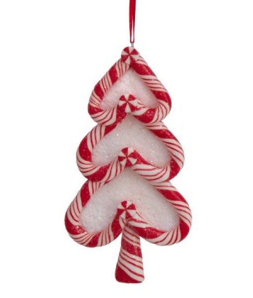 Ornement en forme de canne de bonbon pour le sapin