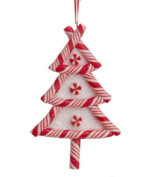 Ornement en forme de canne de bonbon pour le sapin