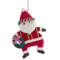 Ornement de Père Noël avec  couronne
