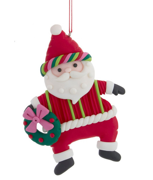 Ornement de Père Noël avec  couronne