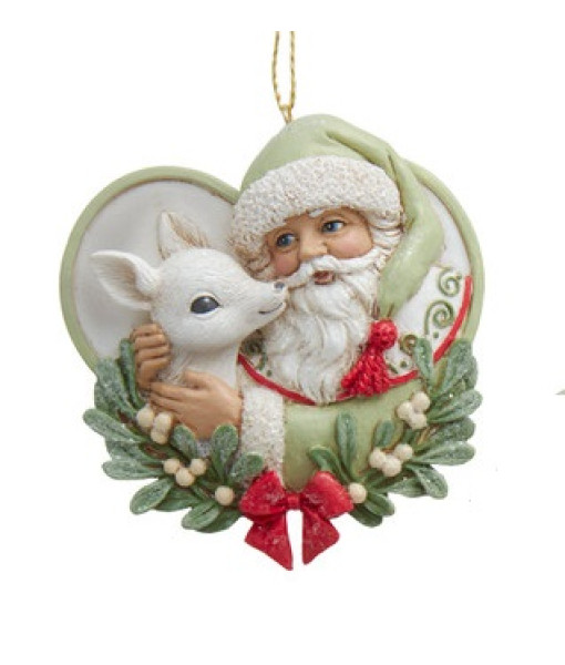 Ornement de couronne du Père Noël, (3,5 po)