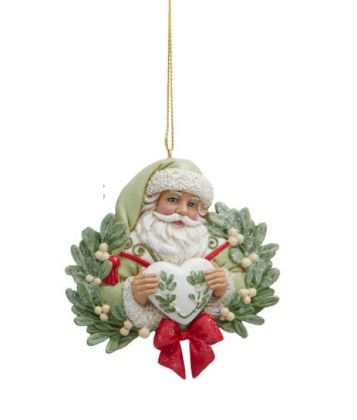 Ornement de couronne du Père Noël, (3,5 po)