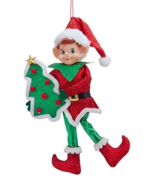 Ornament, Lutin avec un sapin de Noël
