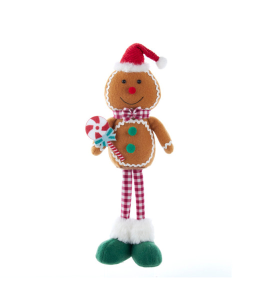 Décor de table en tissu, bonhomme en pain d'épice.