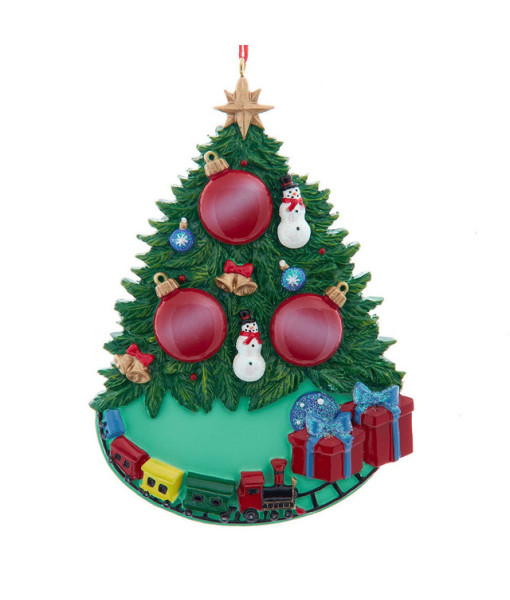 Sapin de Noël, famille de 3, décoration à personnaliser.