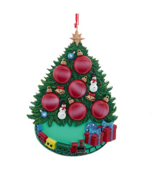 Sapins de Noël, famille de 6 personnes, décoration personnalisable