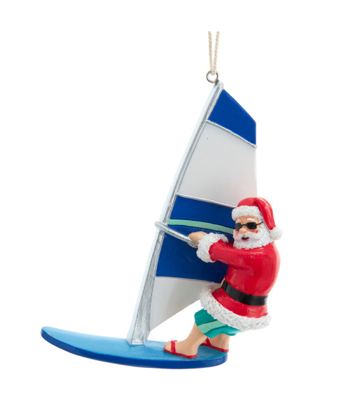 Ornement, Santa sur planche à voile