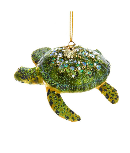 Ornement en verre,  tortue de mer de Noble Gems™