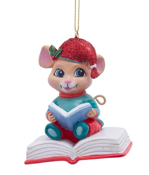 Ornement de souris en pyjama