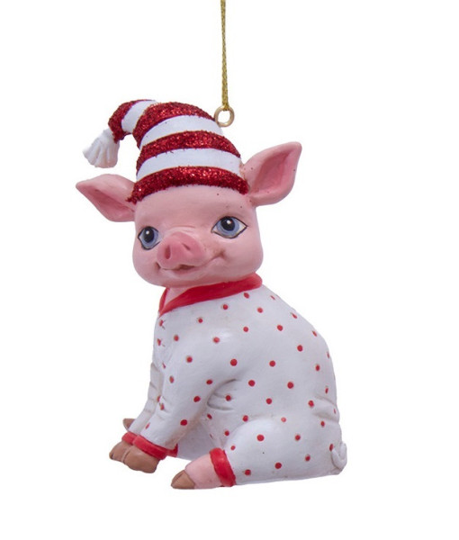 Ornement d’Animal de Ferme en Pyjama