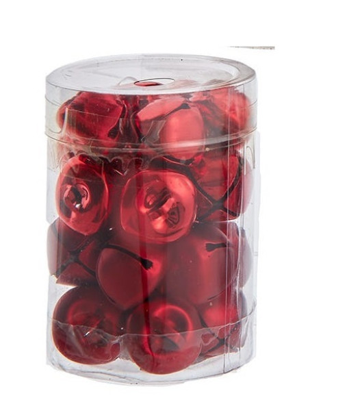 Clochettes rouge de 20 mm, boîte de 24 pièces