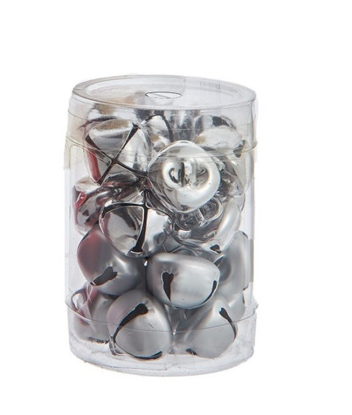 Clochettes argent, 20 mm, boîte de 24 pièces