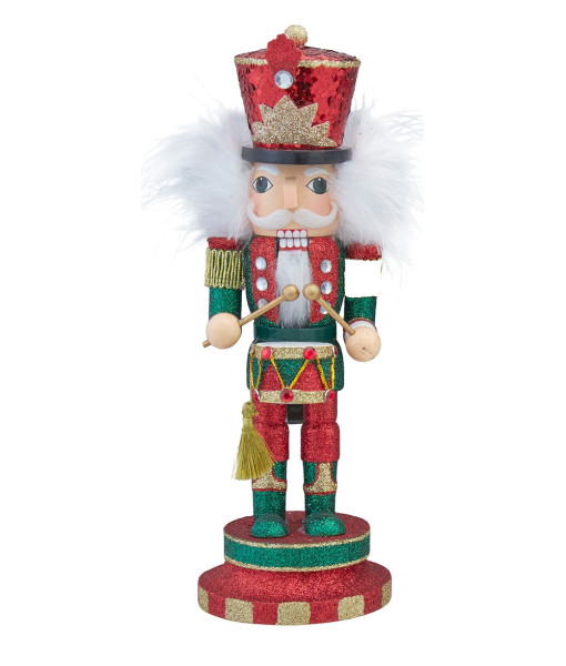 Casse-noisette de 10 pouces de haut avec tambour, par Hollywood Nutcrackers™